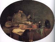 Jean Baptiste Simeon Chardin Folk instruments Spain oil painting artist